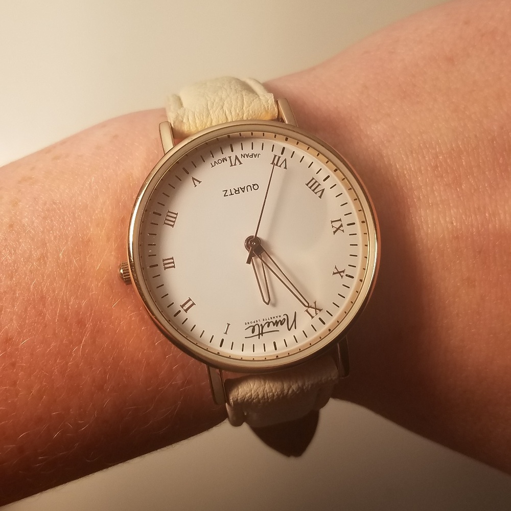 Nanette Lepore Rose Gold White Watch